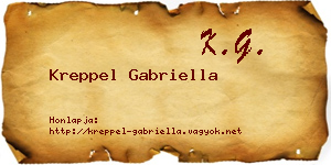 Kreppel Gabriella névjegykártya