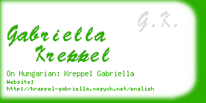 gabriella kreppel business card